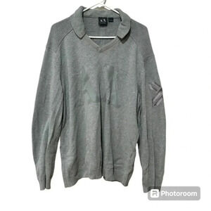 Armani exchange men’s collared sweater XL